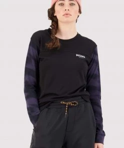 Mons Royale Yotei BF LS - Black Motion 9 WOMEN