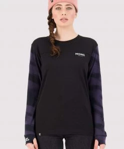 Mons Royale Yotei BF LS - Black Motion 9 WOMEN