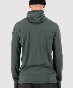 Mons Royale MEN Yotei Powder Hood LS - Rosin Black