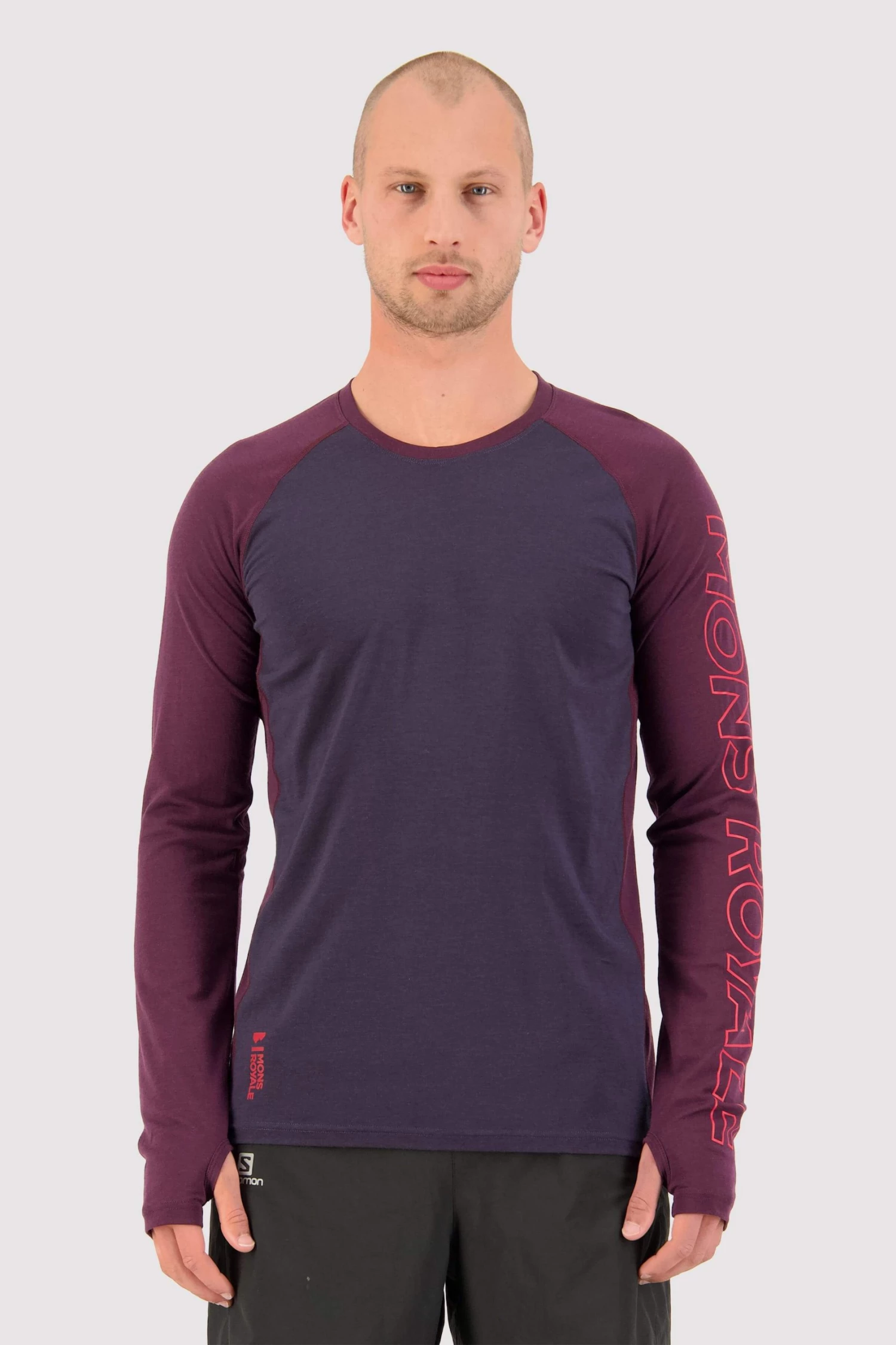 Mons Royale Temple Merino Air-Con LS - Wine 9 Iron MEN 1 Mons Royale Temple Merino Air-Con LS - Wine 9 Iron MEN