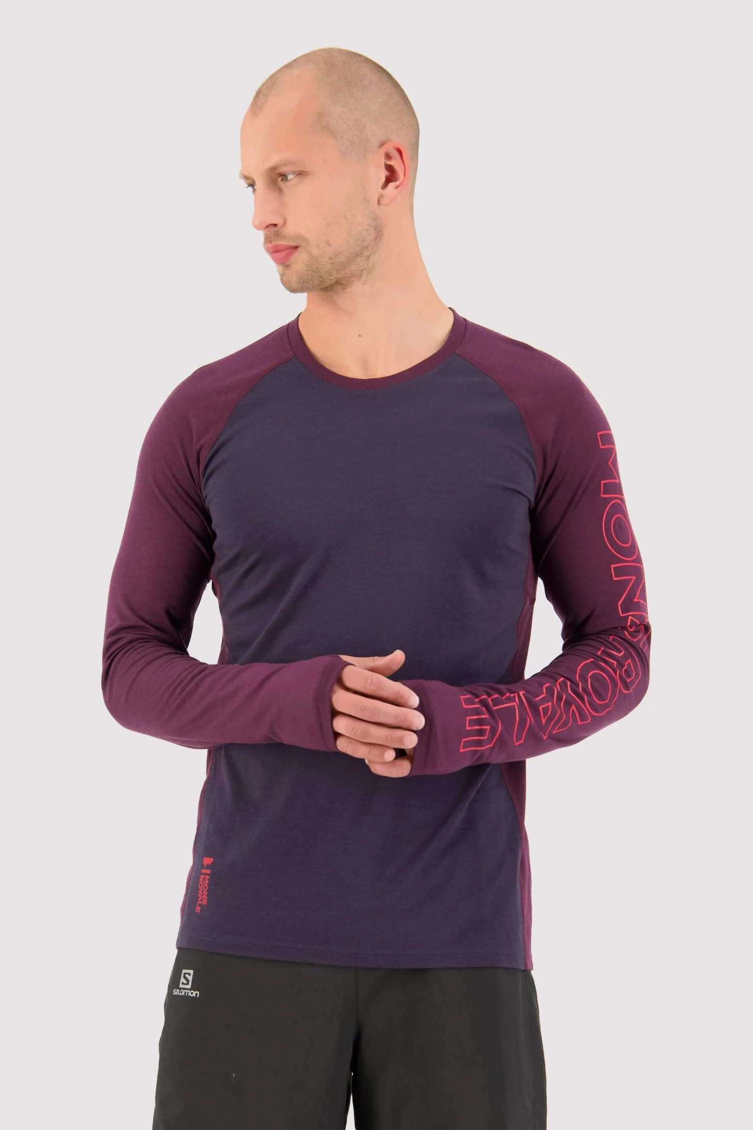 Mons Royale Temple Merino Air-Con LS - Wine 9 Iron MEN 2 Mons Royale Temple Merino Air-Con LS - Wine 9 Iron MEN