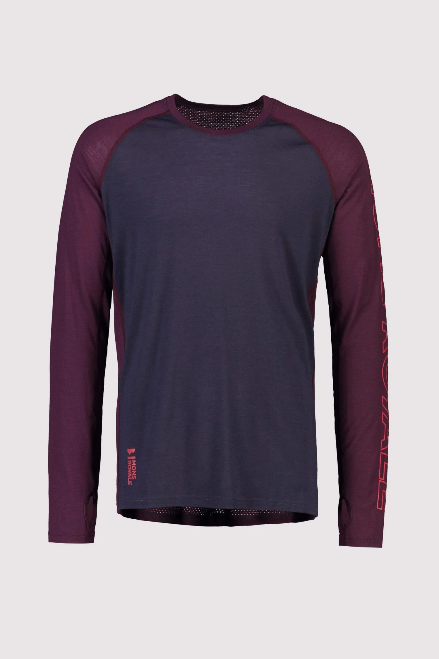 Mons Royale Temple Merino Air-Con LS - Wine 9 Iron MEN 4 Mons Royale Temple Merino Air-Con LS - Wine 9 Iron MEN