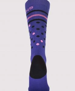 Mons Royale Women's Lift Access Sock - Ultra Blue / Pink Socks