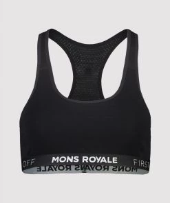 Mons Royale Sierra Sports Bra - Black Merino Air-Con