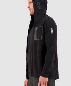 Mons Royale MEN Traverse Full Zip Hood - Black