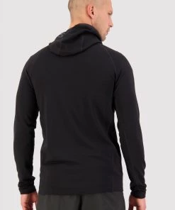 Mons Royale MEN Traverse Full Zip Hood - Black