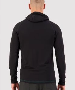 Mons Royale Traverse Full Zip Hood - Marina Black