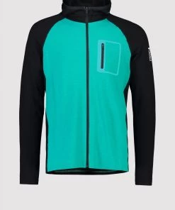 Mons Royale Traverse Full Zip Hood - Marina Black