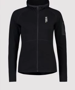 Mons Royale WOMEN Ascend Full Zip Hood - Black
