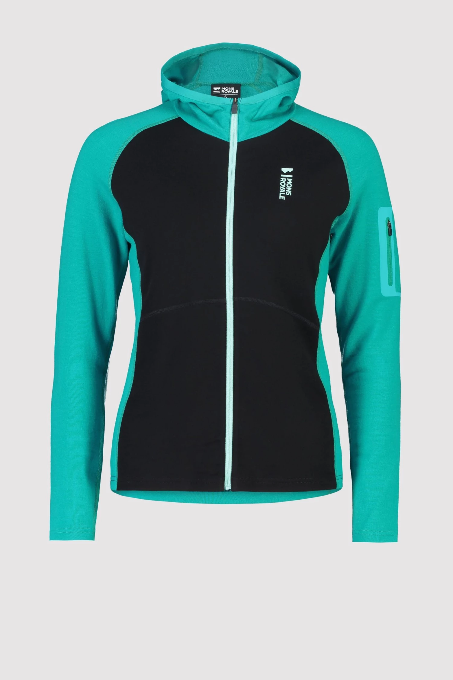 Mons Royale Ascend Full Zip Hood - Marina Black 4 Mons Royale Ascend Full Zip Hood - Marina Black