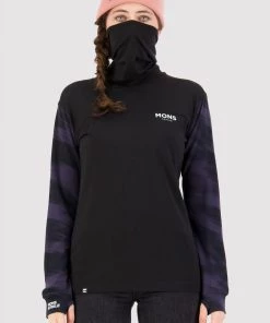 Mons Royale Yotei BF High Neck - Black Motion 9