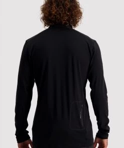 Mons Royale Redwood Merino Air-Con Wind Jersey - Black