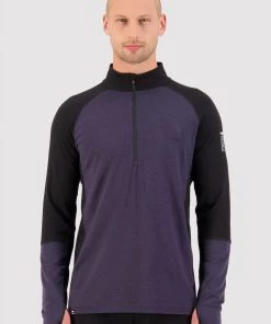 Mons Royale MEN Olympus Half Zip - Black 9 Iron
