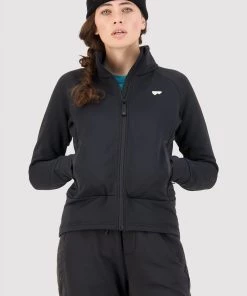 Mons Royale WOMEN Nevis Merino Fleece Jacket - Black