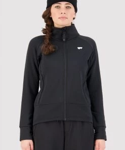 Mons Royale WOMEN Nevis Merino Fleece Jacket - Black