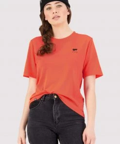 Mons Royale Icon Merino Air-Con Relaxed Tee - Hot Coral
