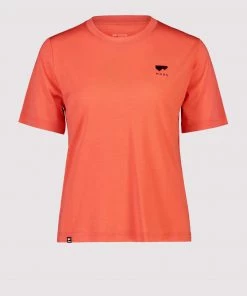 Mons Royale Icon Merino Air-Con Relaxed Tee - Hot Coral