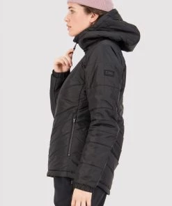 Mons Royale Nordkette Merino Insulation Hood - Black WOMEN