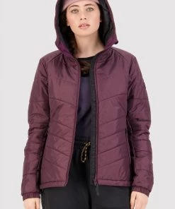 Mons Royale Nordkette Merino Insulation Hood - Wine WOMEN