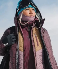 Mons Royale Nordkette Merino Insulation Hood - Wine WOMEN