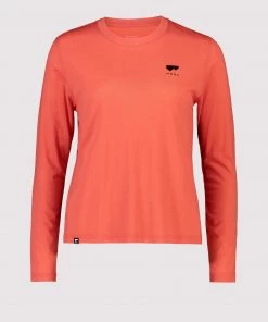 Mons Royale Icon Merino Air-Con Relaxed LS - Hot Coral 6 Mons Royale Icon Merino Air-Con Relaxed LS - Hot Coral