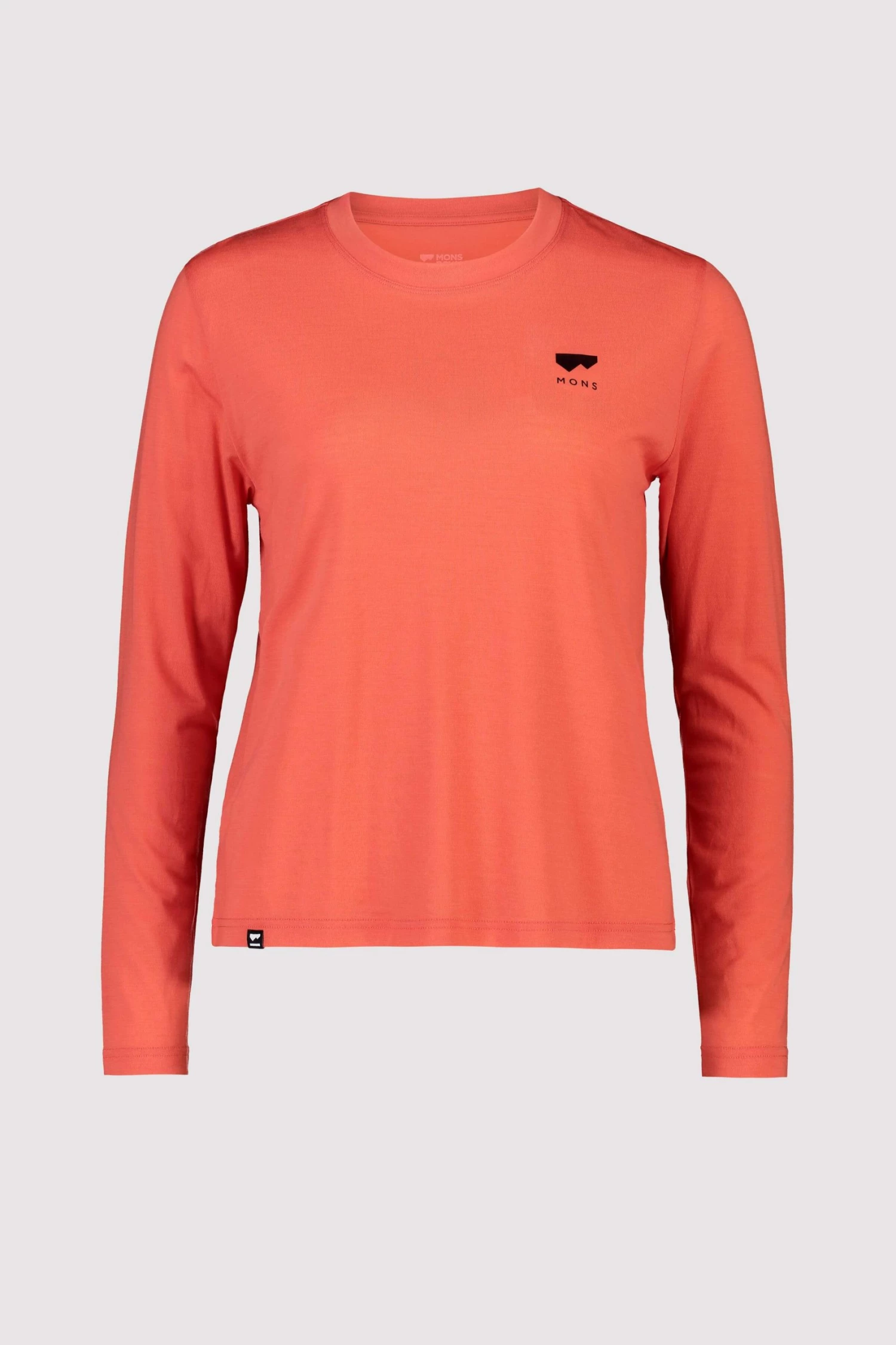Mons Royale Icon Merino Air-Con Relaxed LS - Hot Coral 3 Mons Royale Icon Merino Air-Con Relaxed LS - Hot Coral