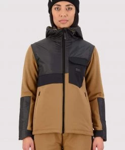 Mons Royale Decade Merino Fleece Hoody - Toffee WOMEN