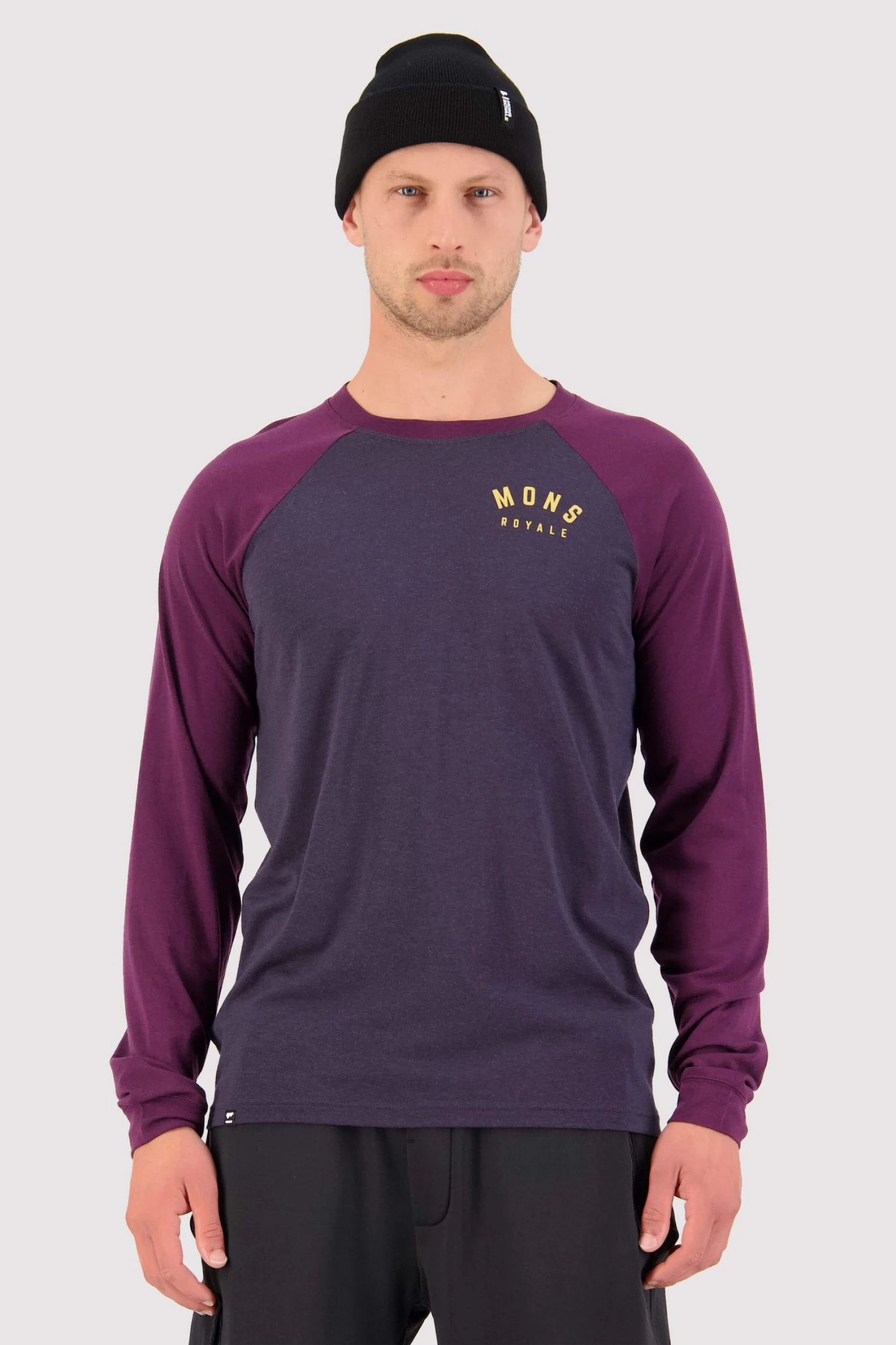 Mons Royale Icon Merino Air-Con Raglan - Wine 9 Iron MEN 1 Mons Royale Icon Merino Air-Con Raglan - Wine 9 Iron MEN