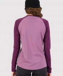 Mons Royale Icon Merino Air-Con Raglan - Wine Mauve