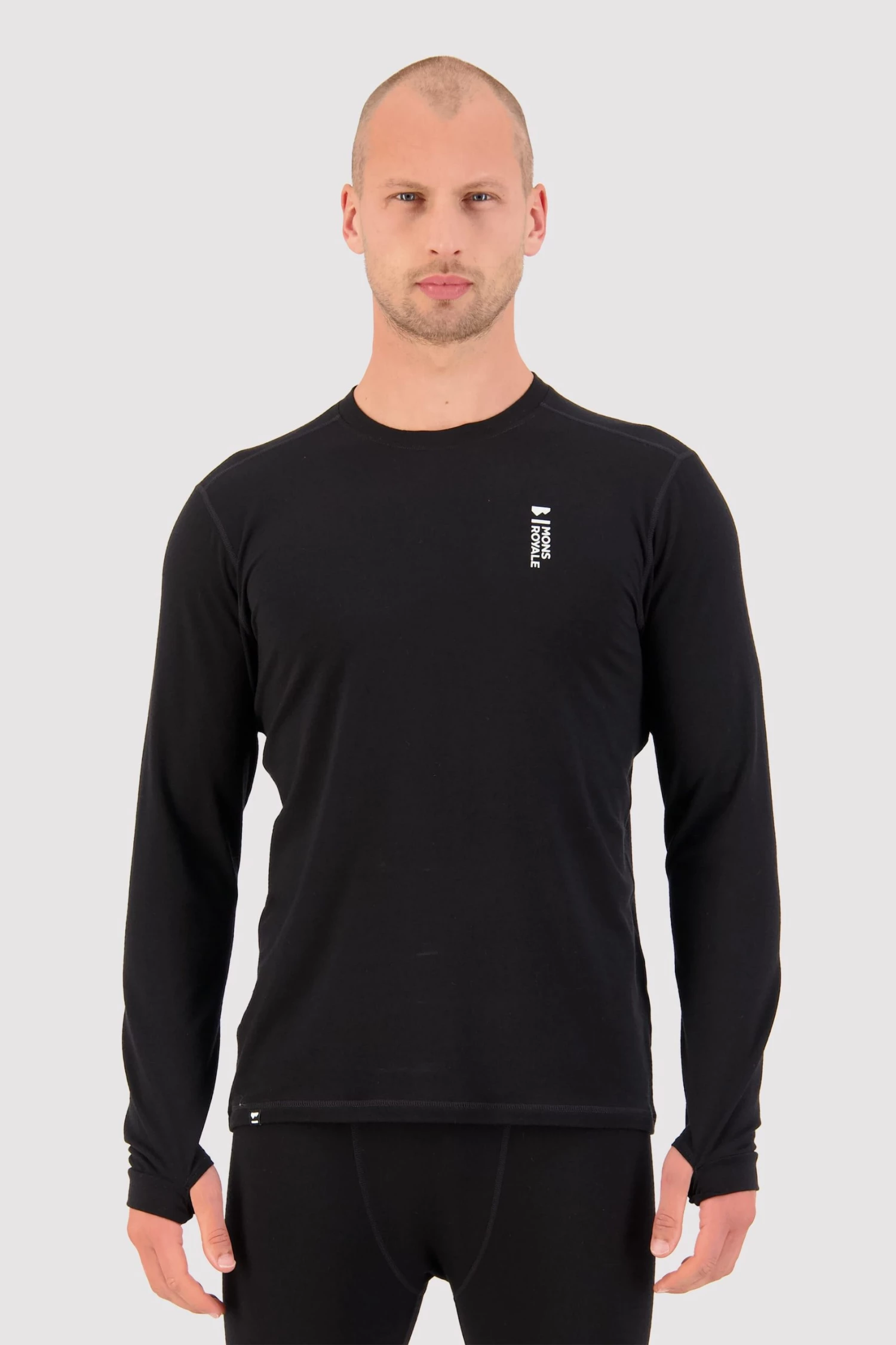 Mons Royale Cascade Merino Flex LS - Black MEN 1 Mons Royale Cascade Merino Flex LS - Black MEN