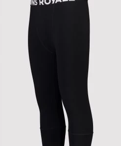 Mons Royale Cascade Merino Flex 3/4 Legging - Black MEN