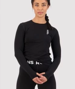 Mons Royale Cascade Merino Flex LS - Black
