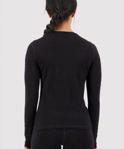 Mons Royale Cascade Merino Flex LS - Black