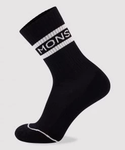 Mons Royale MEN Unisex Signature Merino Crew Sock - Black White