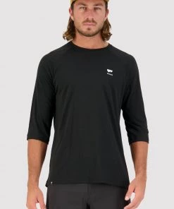 Mons Royale Tarn Merino Shift Raglan 3/4 - Black MEN