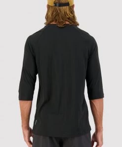 Mons Royale Tarn Merino Shift Raglan 3/4 - Black MEN
