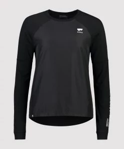 Mons Royale Tarn Merino Shift Wind Jersey - Black Bike Jerseys