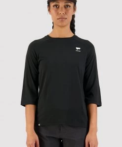 Mons Royale Tarn Merino Shift Raglan 3/4 - Black