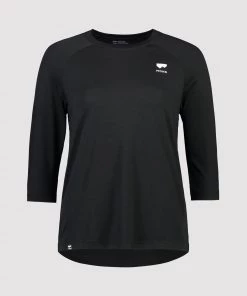 Mons Royale Tarn Merino Shift Raglan 3/4 - Black